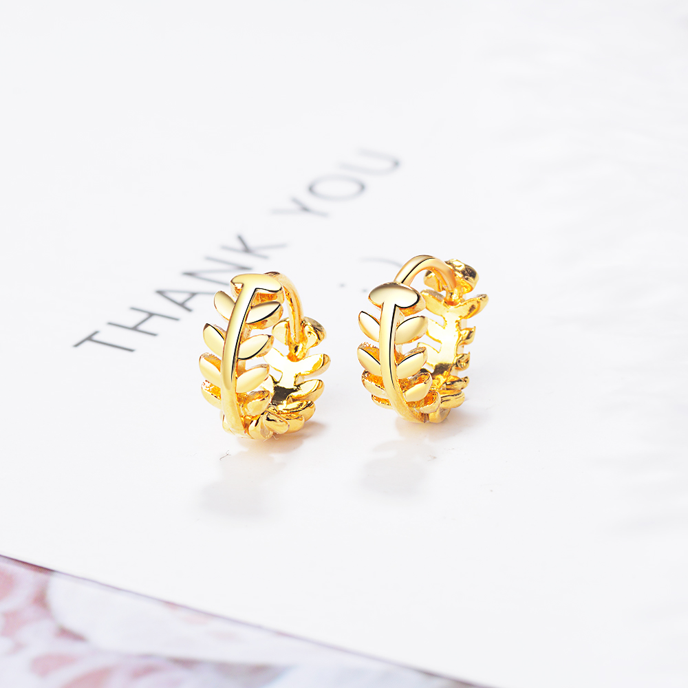 Fashion Designs Hollow Circle Leaf Earrings Geometric Fashion Women Jewelry