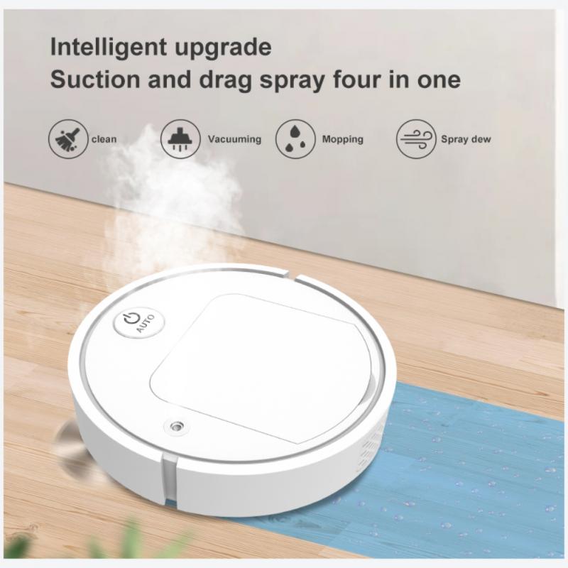 Smart Robot Vacuum Cleaner USB Charging 3-In-1Smart Sweeping Robot Spray Sweeper Floor Cleaner For Home Office Cleaning