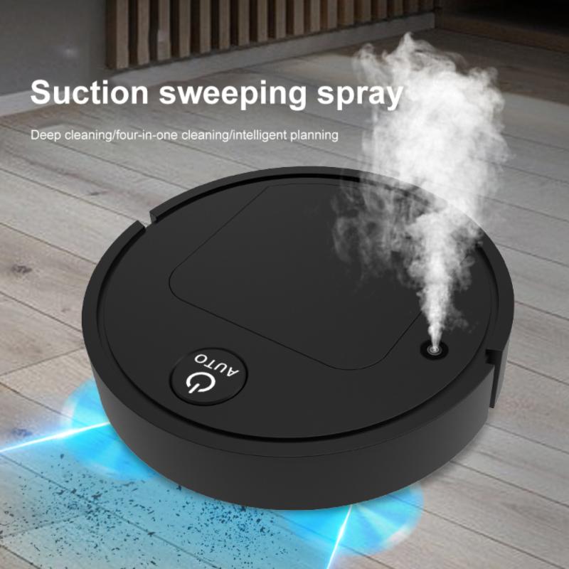 Smart Robot Vacuum Cleaner USB Charging 3-In-1Smart Sweeping Robot Spray Sweeper Floor Cleaner For Home Office Cleaning