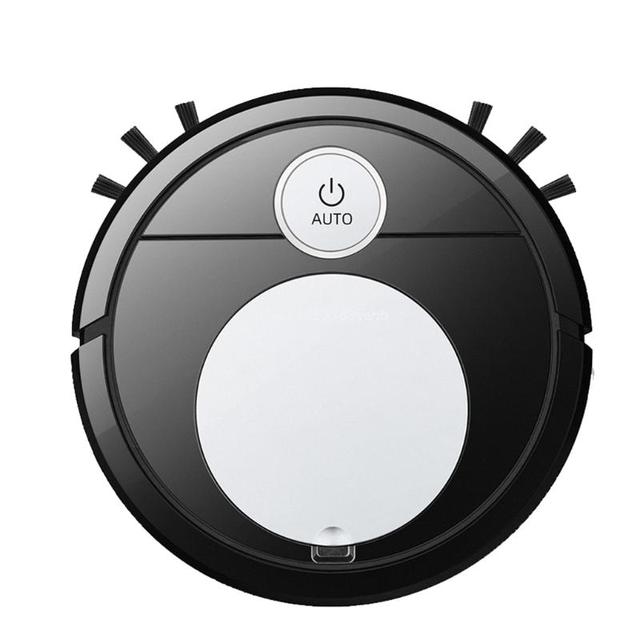 Mini Mute Robot Vacuum Cleaner Automatic Remote Control Better Sweeping Path Design USB Rechargeable for Large Room