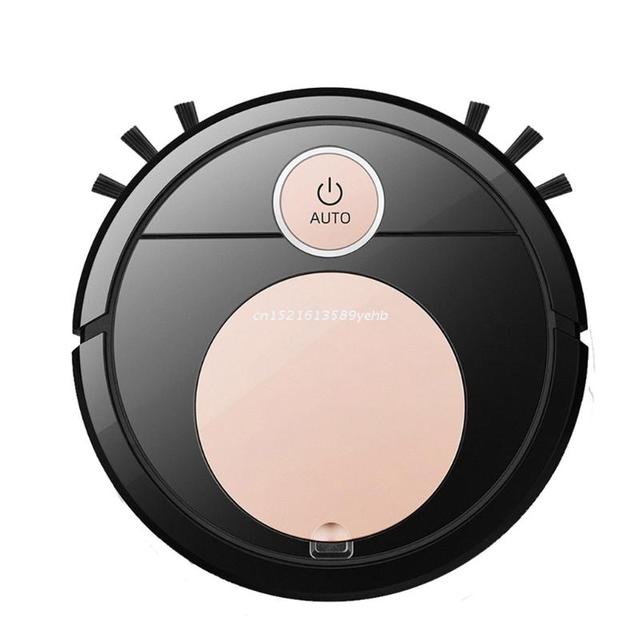 Mini Mute Robot Vacuum Cleaner Automatic Remote Control Better Sweeping Path Design USB Rechargeable for Large Room