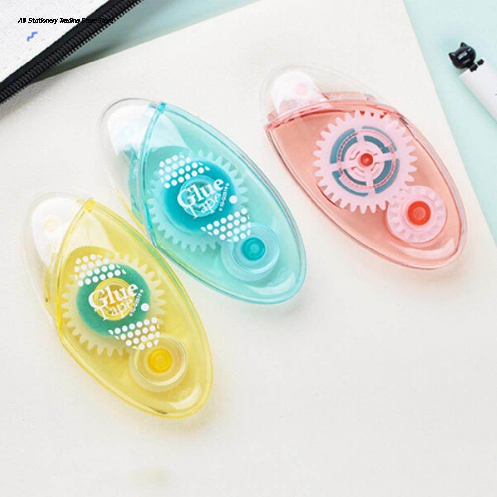 3pc Double Sided Adhesive Correction Tape Glue Sealing Letter Office Work Runner Dispenser Scrapbooking Stationery Supplies