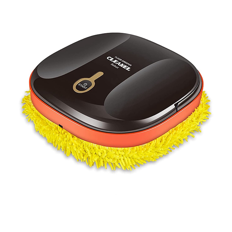 Smart Mopping Robot,Automatic Floor Mopping Robot Wet and Dry, Sweeping Robot Smart Vacuum Cleaner Cleaning Tool Black