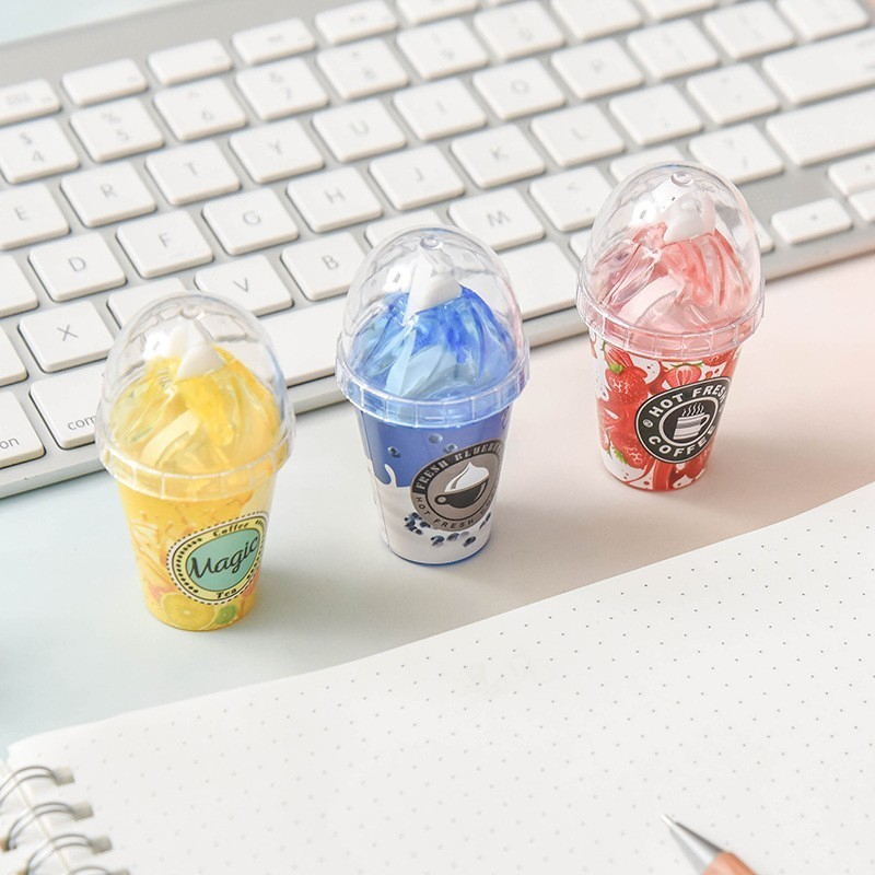 Cute Kawaii Milk Tea Cup Ice Cream Correction Tape Stationery Office School Supplies Bottle corrector novel creative