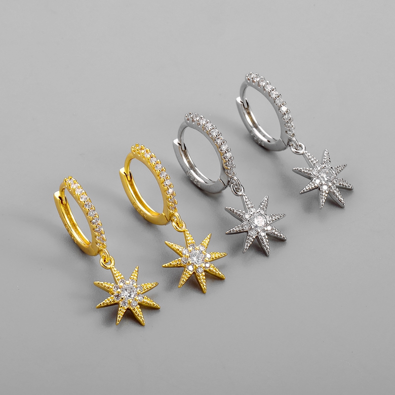 Star Hoop Earring for Women Girls Charm Small Hoop Cute Jewelry Gift