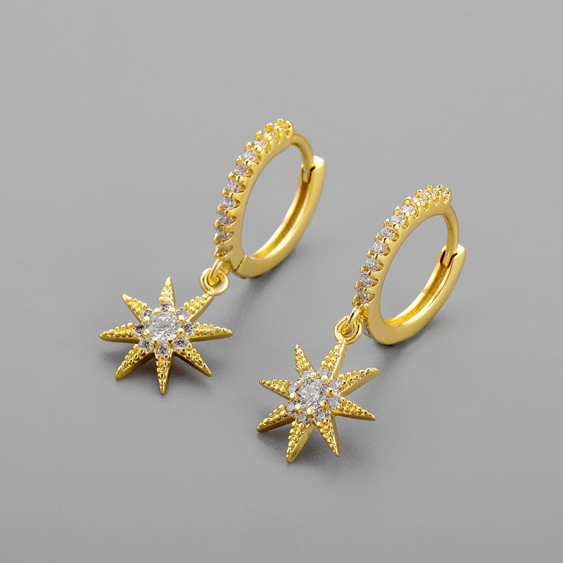 Star Hoop Earring for Women Girls Charm Small Hoop Cute Jewelry Gift