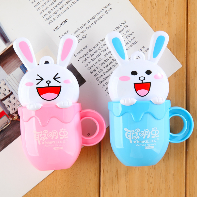 Creative stationery cartoon correction belt smart rabbit correction belt cute rabbit correction belt student school supplies