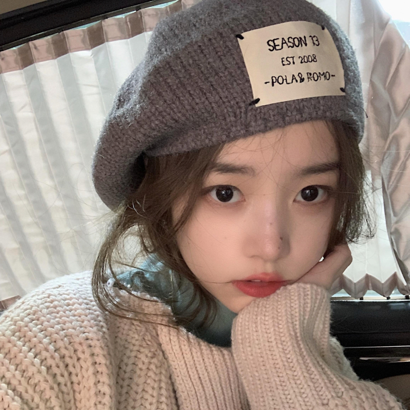 Women Girl Beret Artist Warm Knitted Octagonal Flat Cap autumn Winter Beanie Hat Cap Vintage Beret Hats Solid Color Hats Woman