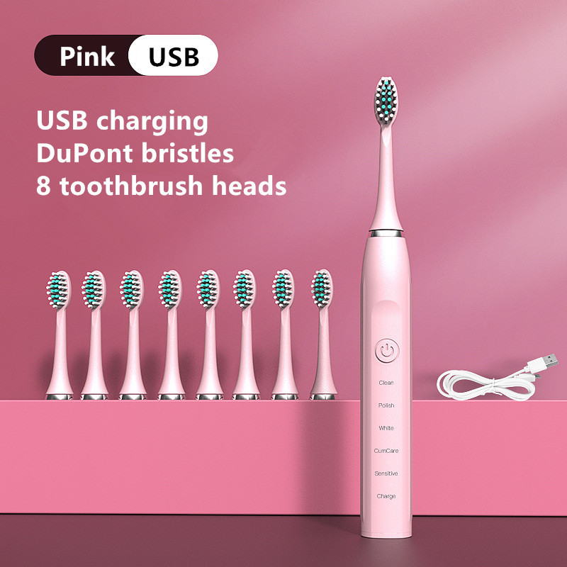 Sonic Electric Toothbrushes for Adults Smart Timer Rechargeable Whitening Toothbrush IPX6 Waterproof