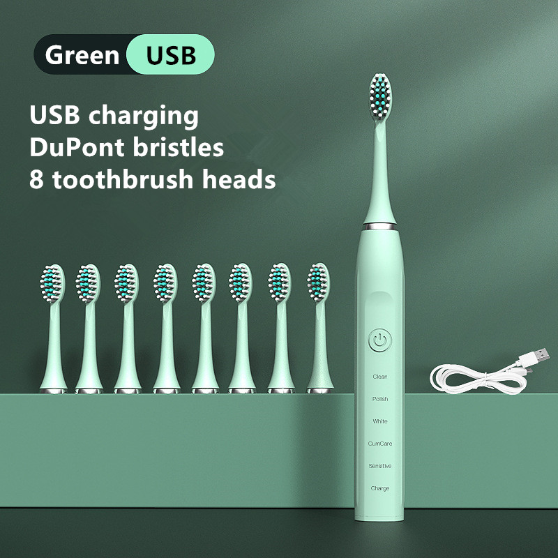 Sonic Electric Toothbrushes for Adults Smart Timer Rechargeable Whitening Toothbrush IPX6 Waterproof