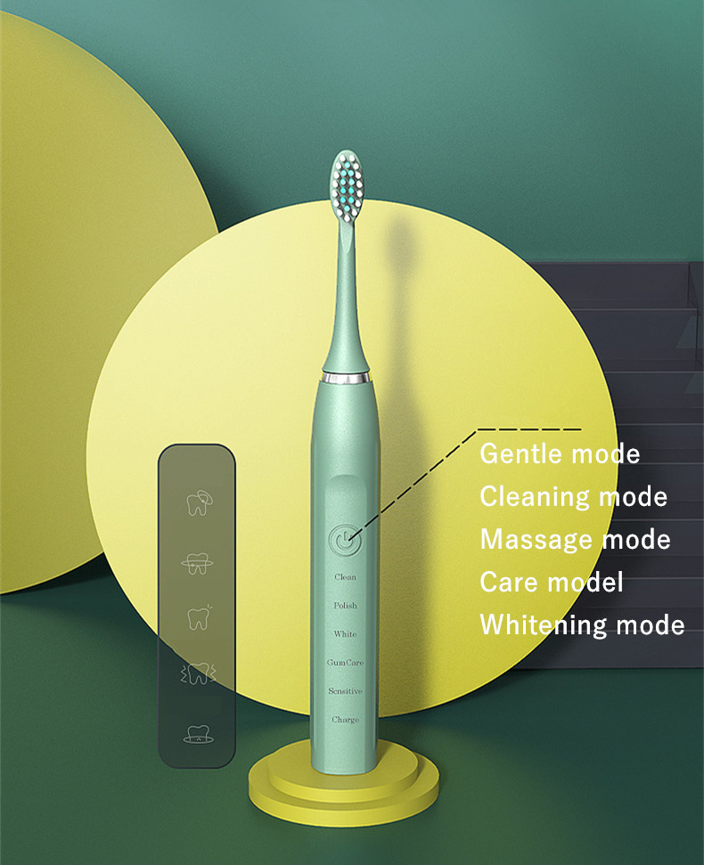 Sonic Electric Toothbrushes for Adults Smart Timer Rechargeable Whitening Toothbrush IPX6 Waterproof