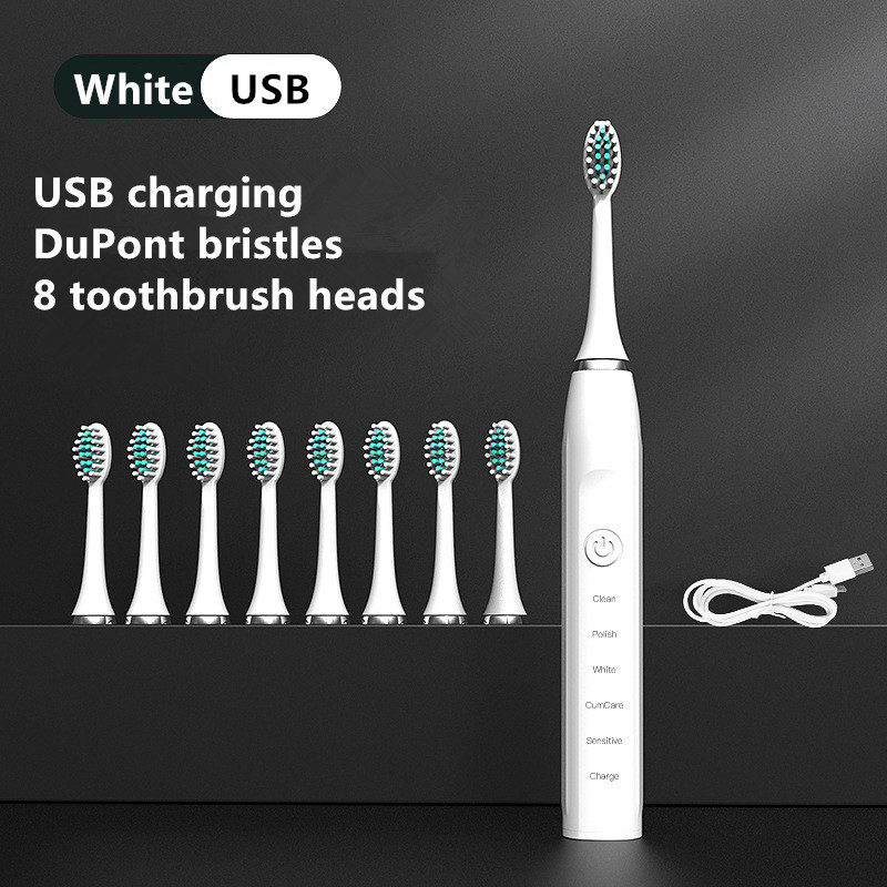 Sonic Electric Toothbrushes for Adults Smart Timer Rechargeable Whitening Toothbrush IPX6 Waterproof