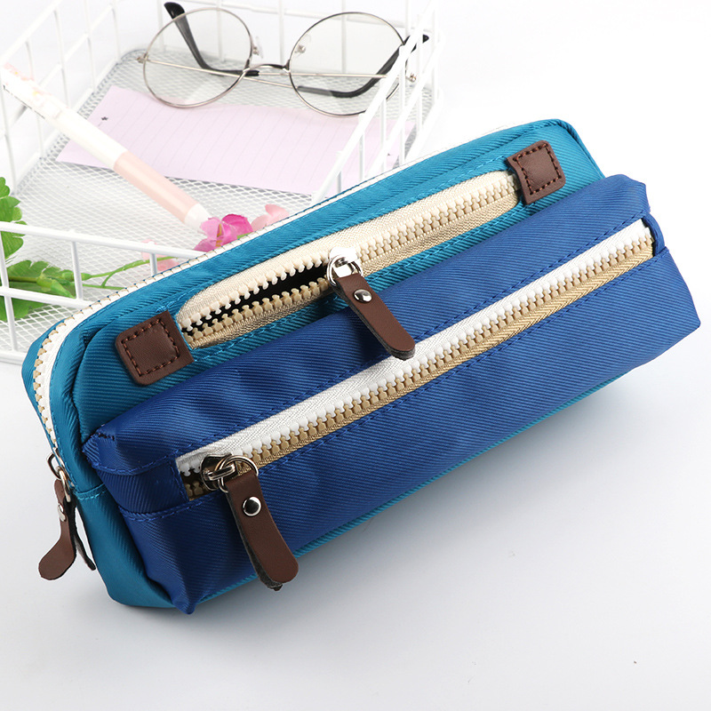 Color Mix Three-layer Pencil Case Kawaii School Bags for Boy Pen Pouch Material Escolar Papeleria School Box Supplies Stationery