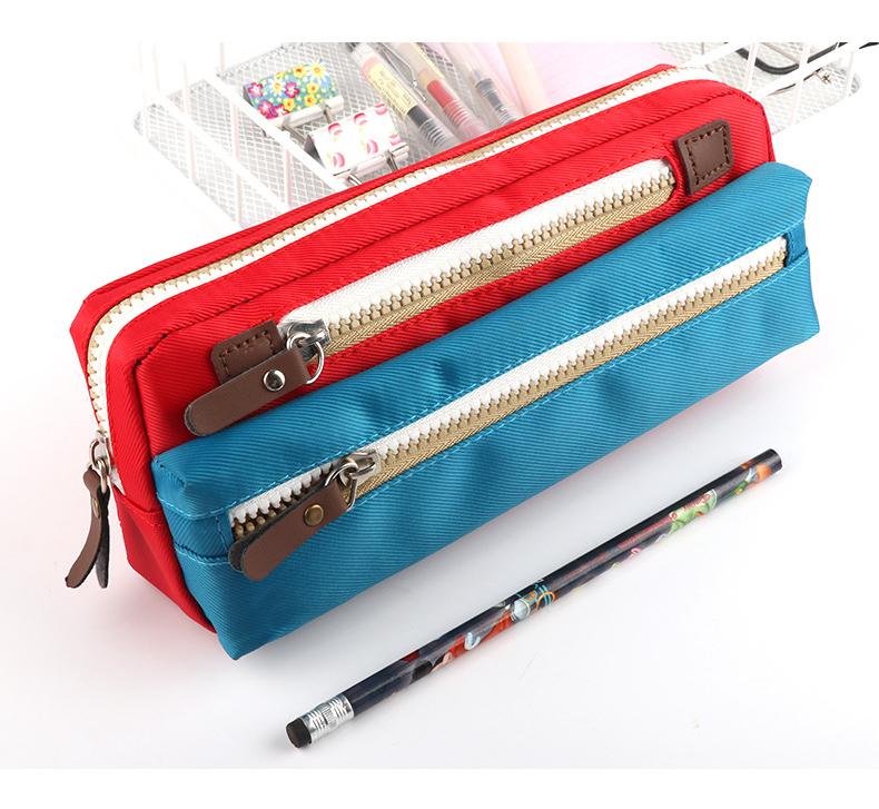Color Mix Three-layer Pencil Case Kawaii School Bags for Boy Pen Pouch Material Escolar Papeleria School Box Supplies Stationery