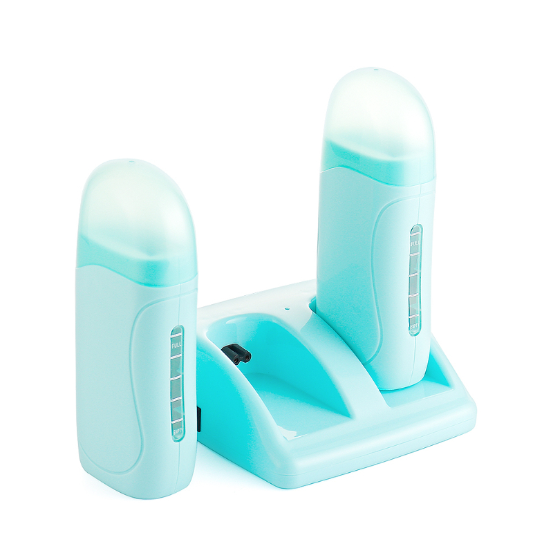 Dual Wax Heater Epilator Cartridge Electric Roll-On Depilatory Paraffin Wax Heater Hair Removal Wax Warmer Use for Leg Arm Body