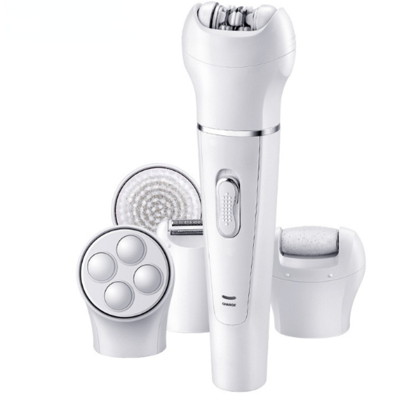 5 in 1 female epilator lady shaver depilador shaver callus remover cleansing brush massager hair electric removal