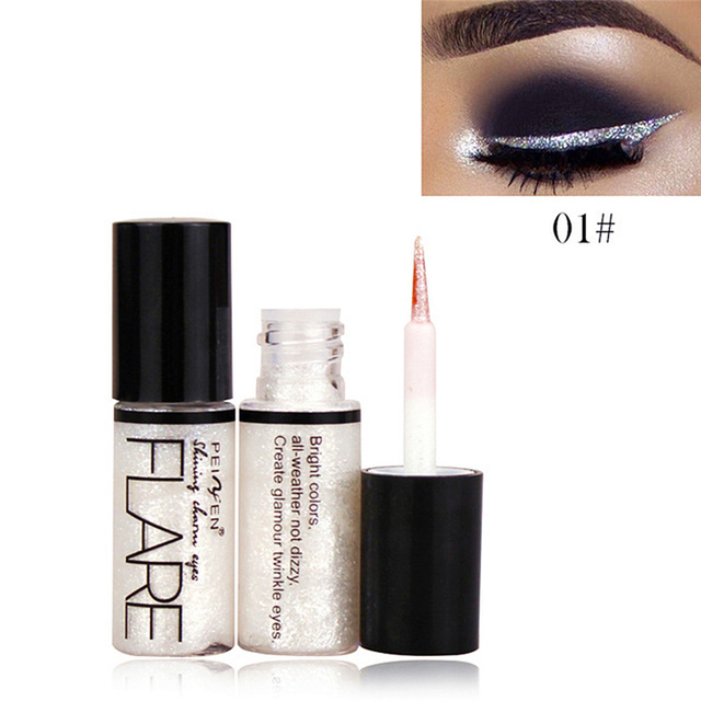 New Professional Shiny Eye Liners Cosmetics for Women Pigment Silver Rose Gold Color Liquid Glitter