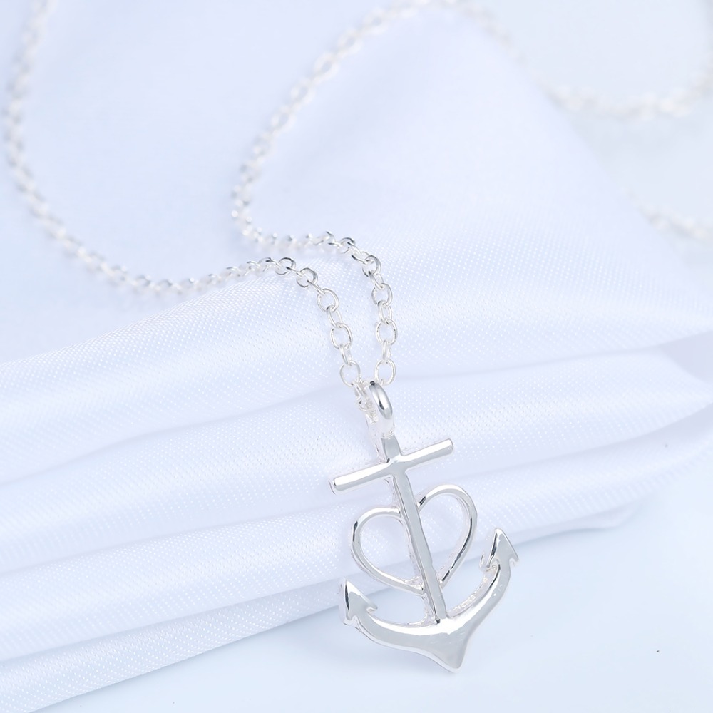 Simple Design Anchor Shape Necklace for Women Arrow Personality Necklaces Anniversary Birthday Jewelry