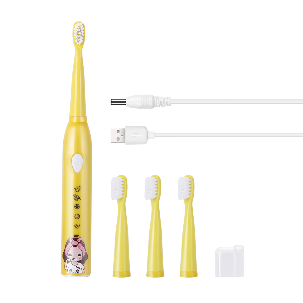 5 Mode Children Automatic Electric Toothbrush USB Rechargeable Cartoon IPX7 Waterproof Ultrasonic Tooth Brush
