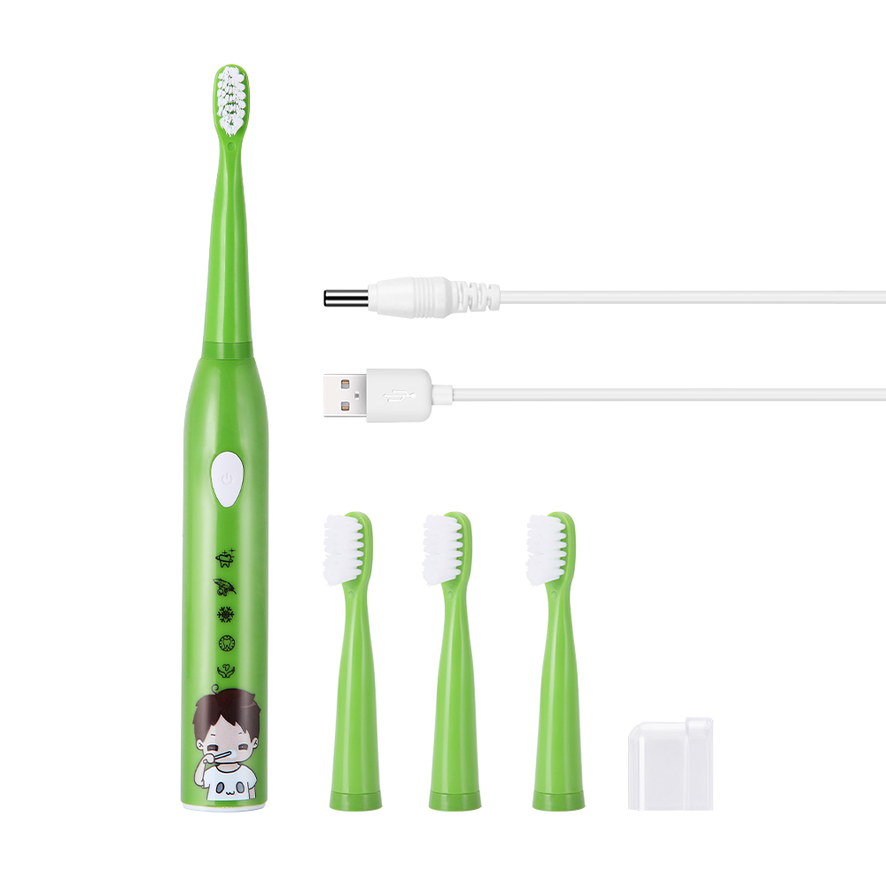 5 Mode Children Automatic Electric Toothbrush USB Rechargeable Cartoon IPX7 Waterproof Ultrasonic Tooth Brush
