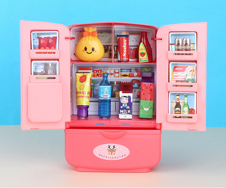 Mini Doll Fridge Fashion Furniture Kitchen Refrigerator For Barbie Accessories For Doll Dream House Play Toys Kids Pretend Play