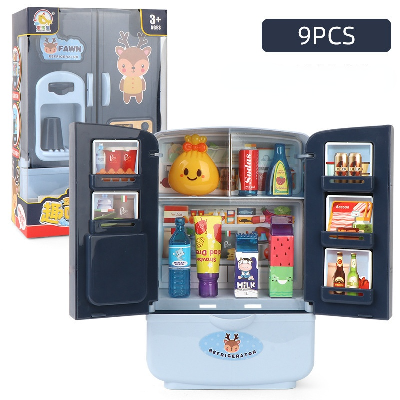 Mini Doll Fridge Fashion Furniture Kitchen Refrigerator For Barbie Accessories For Doll Dream House Play Toys Kids Pretend Play