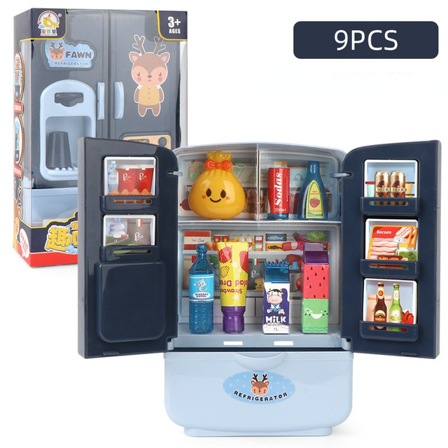 Mini Doll Fridge Fashion Furniture Kitchen Refrigerator For Barbie Accessories For Doll Dream House Play Toys Kids Pretend Play
