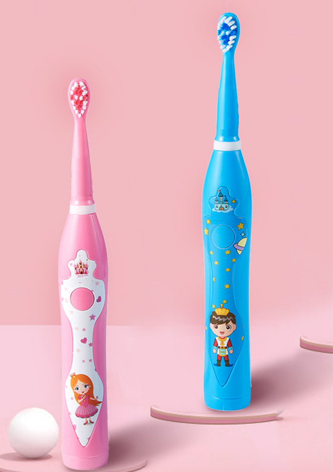 Children Toothbrush Electric Toothbrush Kids Carton Prince Princess Sonic Toothbrush Baby 3-12 Years Old Rechargeable