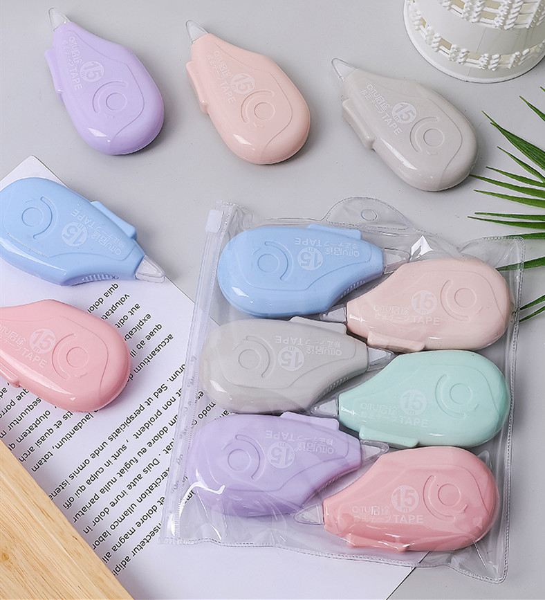 6pc Transparent Correction Tape Adhesive Glue Tape Error Corrector School Stationery Supplies
