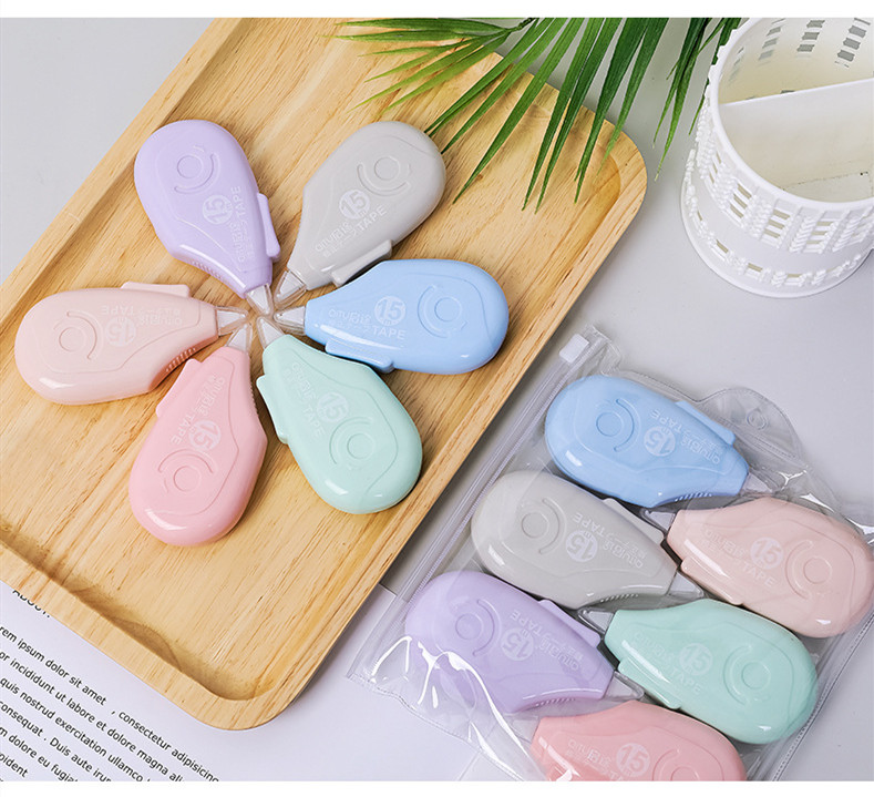6pc Transparent Correction Tape Adhesive Glue Tape Error Corrector School Stationery Supplies
