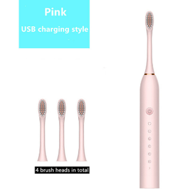 Electric Toothbrush Waterproof Tooth Brushes USB Rechargeable Couples Sonic Toothbrush Household Soft Bristle Toothbrush