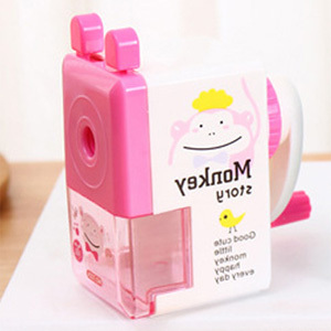 Hand Crank Mechanical Accessory Sharpener Creative Student Cartoon Print Pencil Sharpener For Kids School Supply