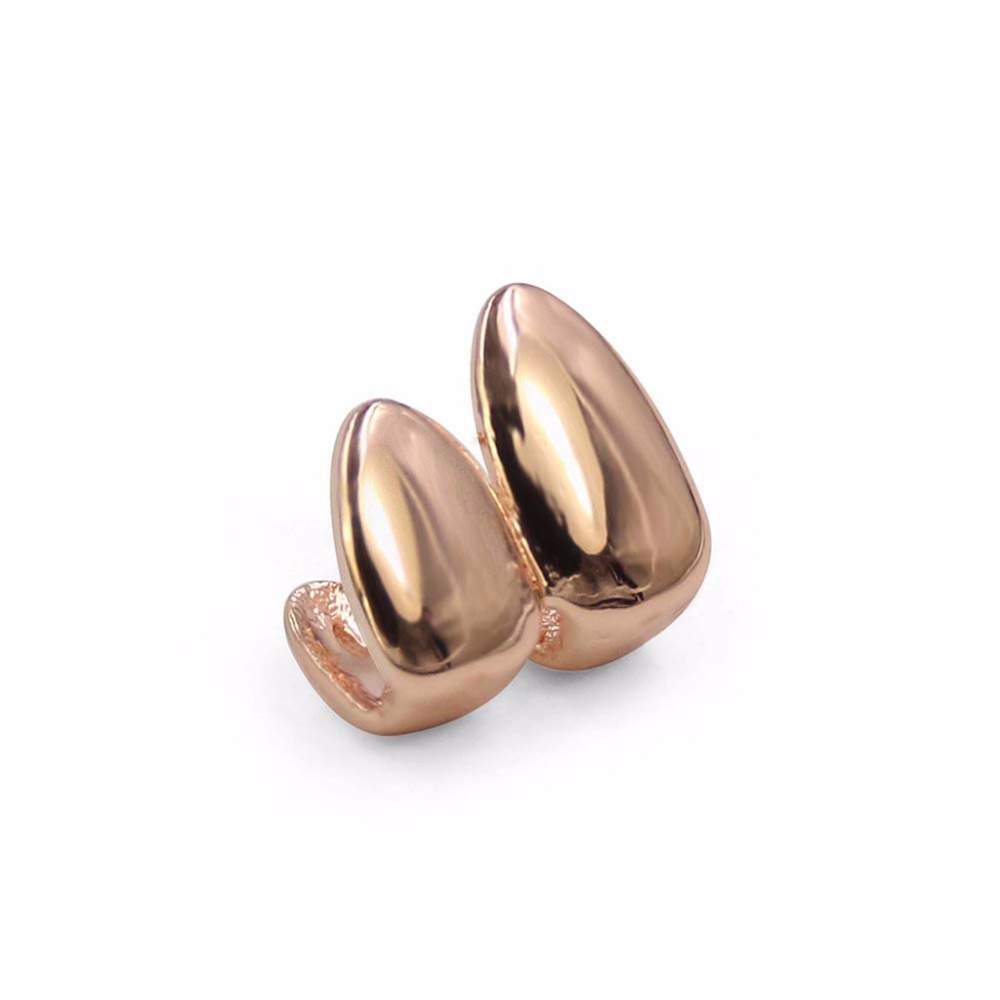 Hip Hop Double Cover Teeth Grillz Gold Silver Canine Teeth Cosplay Props Vampire Teeth Detachable Teeth Cap Grillz
