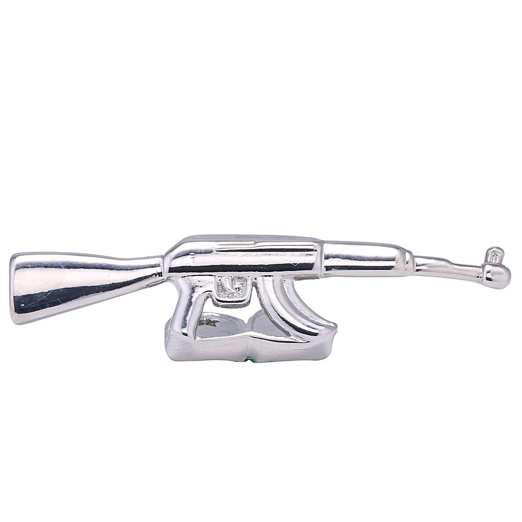 Hip Hop Teeth Grillz AK47 Gun 18K Gold Mouth Teeth Grills Fashion Removable Teeth Grillz Teeth Caps Cosplay Rapper Dental Grills