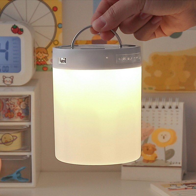 LED Charging Alarm Clock Audio Night Light RGB Smart Bluetooth Audio Table Lamp Bedroom Bedside Table Decoration Music Dask Lamp