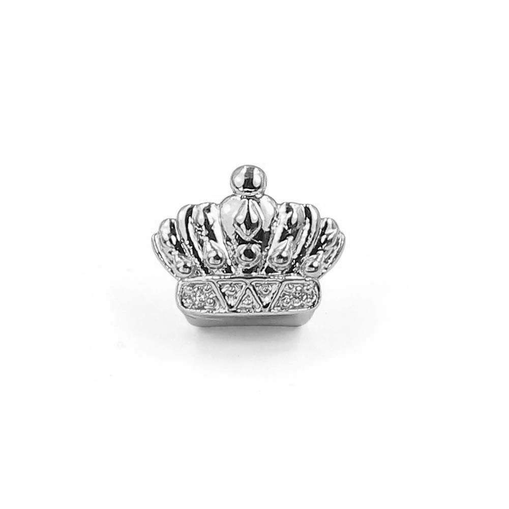 Crown Fit Gold Plated HipHop Single Tooth Grillz Cap Top Bottom Dental Grill Teeth Caps Halloween Cosplay