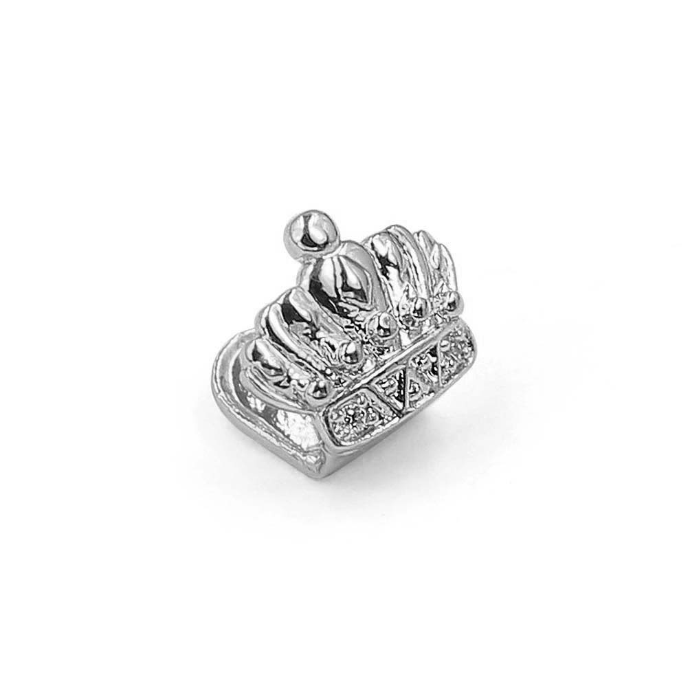 Crown Fit Gold Plated HipHop Single Tooth Grillz Cap Top Bottom Dental Grill Teeth Caps Halloween Cosplay