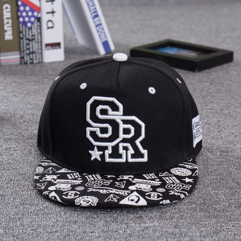 NEW fashion embroidery letter SR baseball cap hip hop hat men and women outdoor sports and leisure flat shade snapback cap