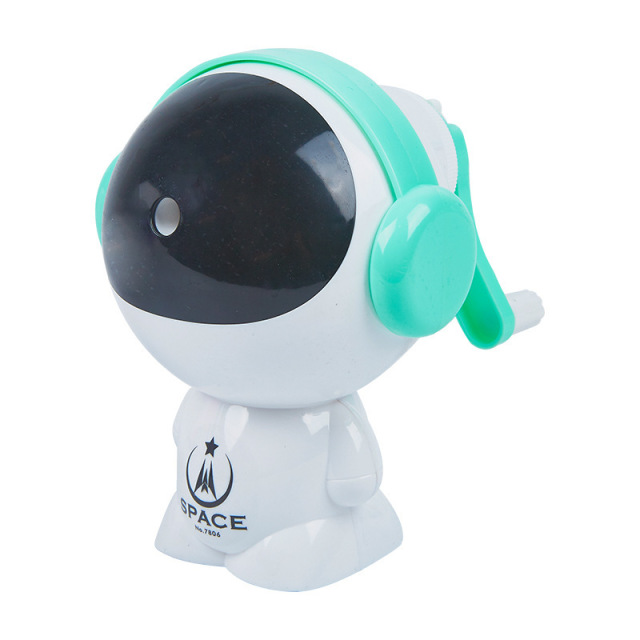 Cool Spaceman Mechanical Pencil Sharpener Pencil Cutter Astronaut Rotary Pencil Sharpener Office Stationery for School Kids