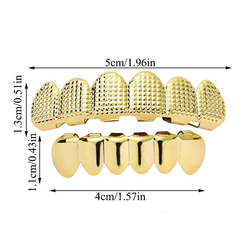 Rock Teeth Decor Braces Cap Cosplay Jewelry Hip Hop Teeth Case Bump Lattice Dental Beautiful Creative Fashion Caps Teeth Cover