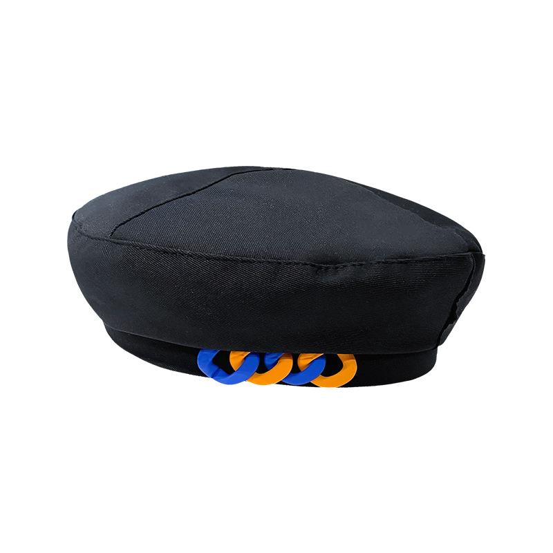 Spring Summer Hat for Women Colorful Chain Brim Beret Hat Sun Hat Fashion Beach Hat Breathable Sun Protection Cap