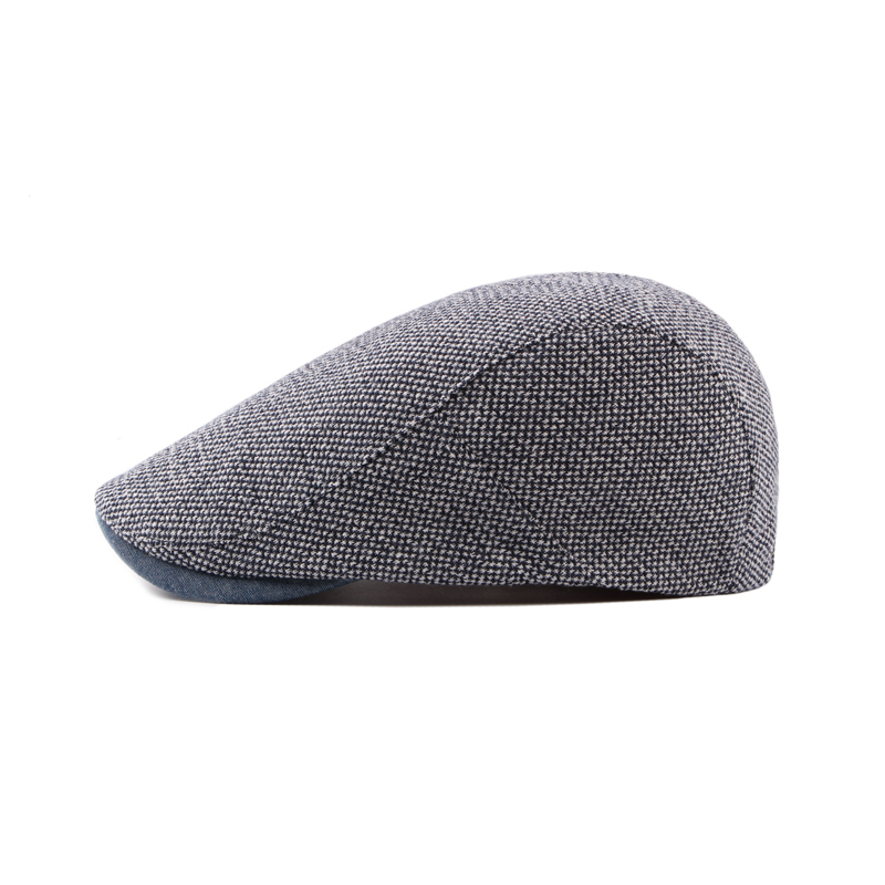 Beret Caps for Men Women Spring Summer Outdoor Breathable Bone Brim Hats Herringbone Solid Sun Hat Flat Berets Cap