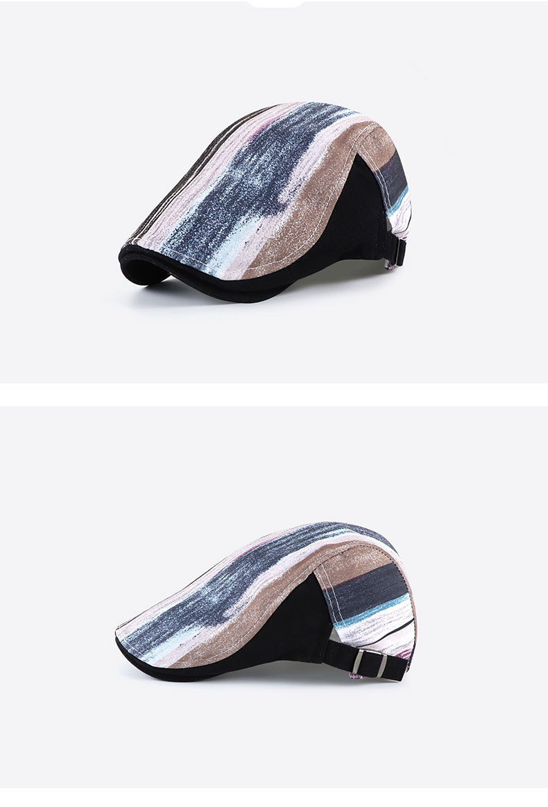 Color Stripes Berets Hat For Men Women's Newsboy Caps Golf Driving  Duckbill Flat Hat Spring Summer Visor Sun Cap