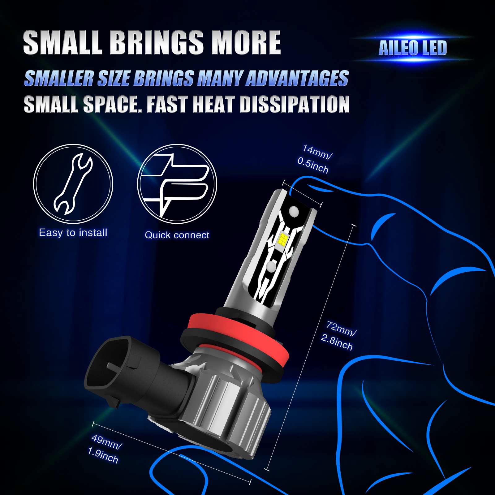 1Pair/2PCS 6000Lm CANBUS Led Fog Lights 9005 HB3 9006 HB4 Yellow White Bulb Car Driving Headlamp For BMW Toyota Skoda Ford