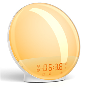 Smart Wake Up Light Alarm Clock 7 Colors Sunrise/Sunset Smart Life Analog Clock Digital Night Light Aid Sleep Speaker Radio
