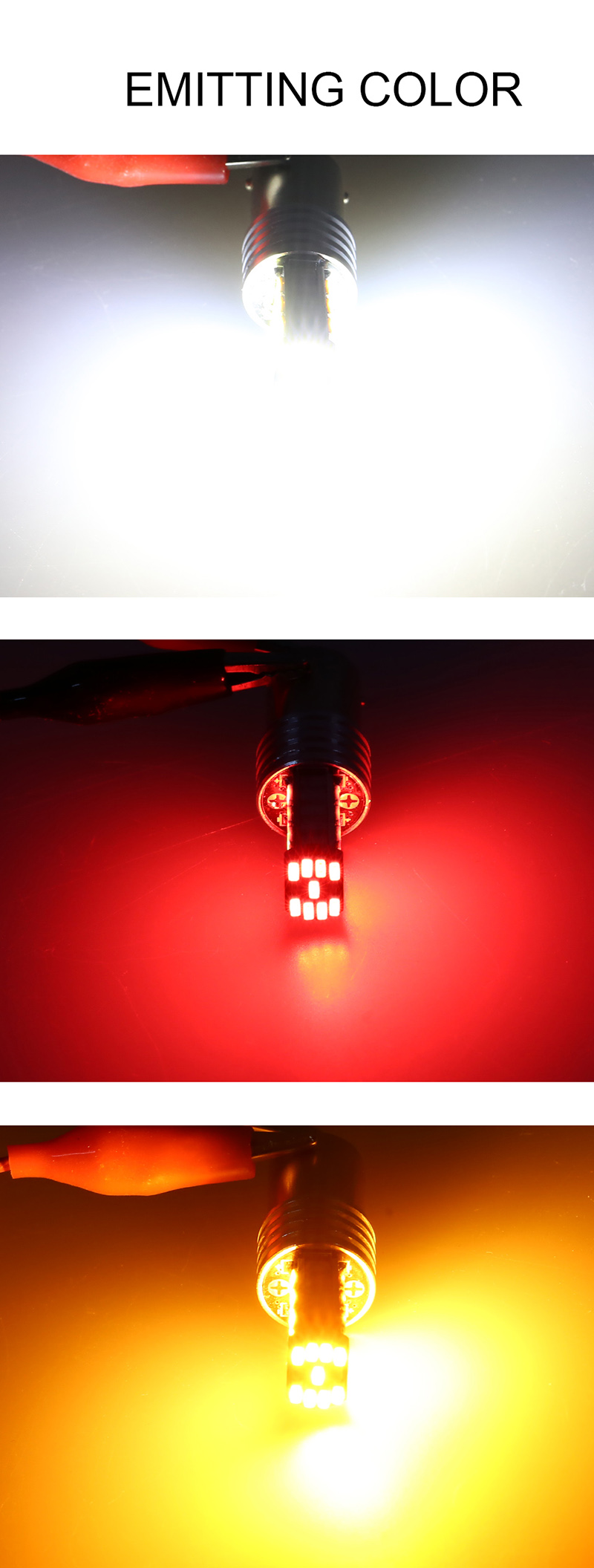 2 PCS Car LED Bulb P21W BA15S 1156 Turn Signal Light 12V 4014 SMD 6000K White Auto Reverse Parking Back Lamps