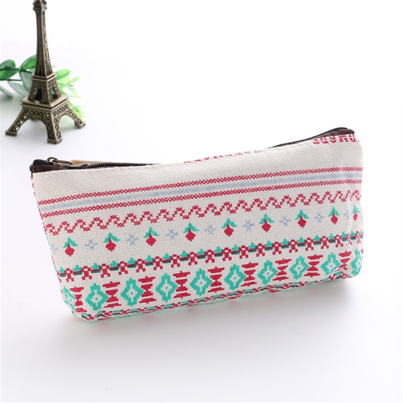 Gift Pencil Bags Animals Canvas Floral Hedgehog Polar Bear Tree Whale Lovely Pencils Case Stationery School Supplies