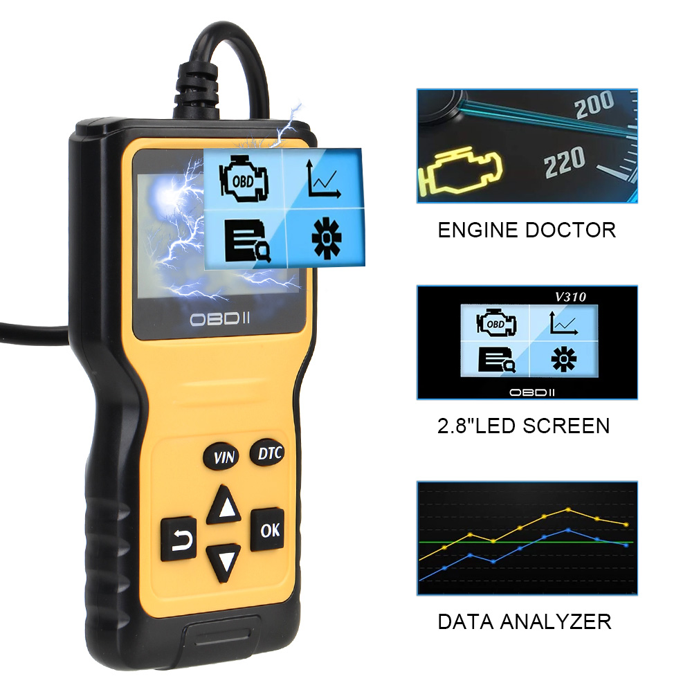 OBD2 Scanner V310 OBD2 Code Reader Auto Accessories OBDII EOBD Read/Clear Fault Scan Tool ELM 327 Car Auto Diagnostic Tool