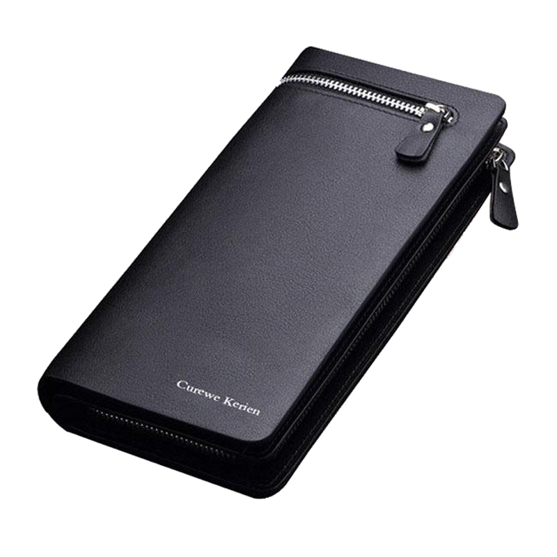 New Luxury Business Bifold Men's Leather Wallet with Zipper Coin Pocket Card Holder Multifunctional Purse for Man Clutch Bag Men's Bags