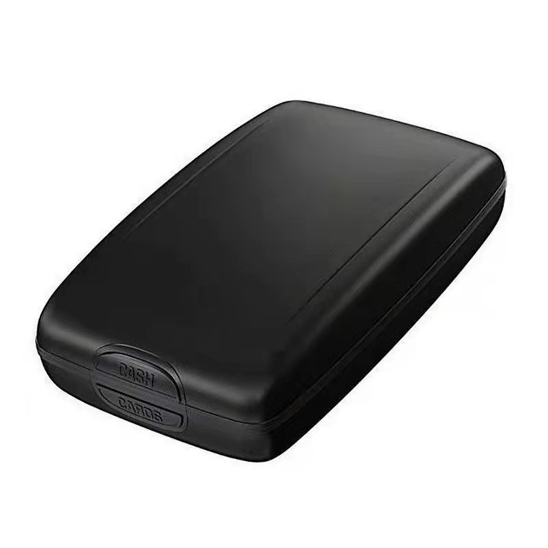 Wallets & Holders Smart Wallet Card Holder Rfid Blocking Hard Case Solid ID Credit Card Scanning Protect Cardbag Men Women Silver Metal Coin Purse